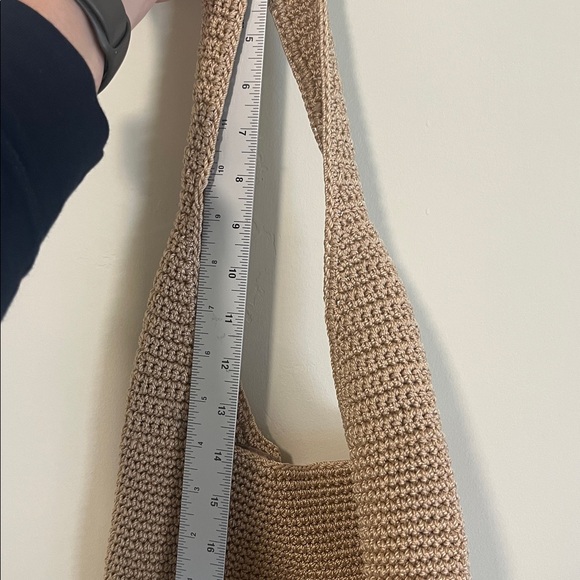 Sak Crochet Woven Shoulder Bag Brown/Beige, Medium New Without Tags - Picture 9 of 10